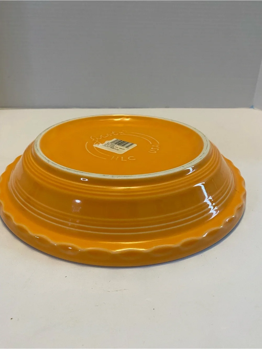 Fiesta - Tangerine Orange Deep Dish Pie Baker Plate Pan Dish Homer Laughlin HLC